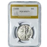 1939 Walking Liberty Half Dollar PGA MS67+