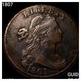 1807 Draped Bust Large Cent CHOICE AU