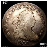 1807 Draped Bust Half Dollar LIGHTLY CIRCULATED