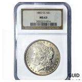 1882-CC Morgan Silver Dollar NGC MS63