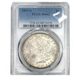 1897-S Morgan Silver Dollar PCGS MS63
