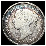 1886 Canada Silver 10 Cents LIGHTLY CIRCULATED