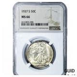 1937-S Walking Liberty Half Dollar NGC MS66