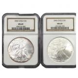 [2] 2002-2006 Silver Eagle NGC MS69