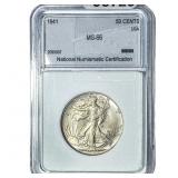 1941 Walking Liberty Half Dollar NNC MS66