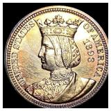 1893 Columbian Exposition Isabella Quarter GEM BU