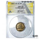 1857 Flying Eagle Cent ANACS EF40