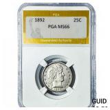 1892 Barber Quarter PGA MS66