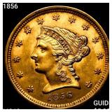 1856 $2.50 Gold Quarter Eagle UNCIRCULATED +