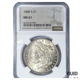 1888-S Morgan Silver Dollar NGC MS61