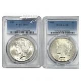 [2] 1923-1935 Silver Peace Dollar PCGS MS63/AU58