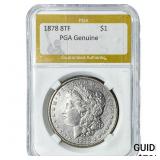 1878 8TF Morgan Silver Dollar PGA Genuine