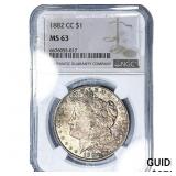 1882-CC Morgan Silver Dollar NGC MS63