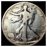 1921-S Silver Walking Liberty Half Dollar  LIGHTL