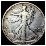 1916 Silver Walking Liberty Half Dollar  LIGHTLY