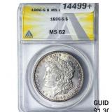 1886-S Morgan Silver Dollar ANACS MS62