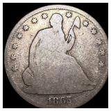 1865 Seated Liberty Half Dollar NICELY CIRCULATED