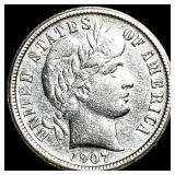 1907-O Silver Barber Dime CLOSELY  UNCIRCULATED