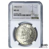 1902-O Morgan Silver Dollar NGC MS63