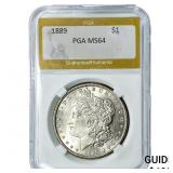 1889 Morgan Silver Dollar PGA MS64
