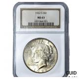 1922-S Silver Peace Dollar NGC MS63