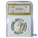 1935 Walking Liberty Half Dollar PGA MS67