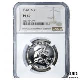 1961 Franklin Half Dollar NGC MS69