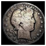 1901-S Silver Barber Half Dollar NICELY  CIRCULAT