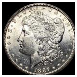 1887-S Morgan Silver Dollar GEM BU