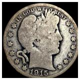 1915 Silver Barber Half Dollar NICELY  CIRCULATED