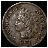 1874 Indian Head Cent NEARLY UNCIRCULATED