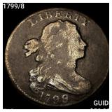 1799/8 Draped Bust Large Cent NICELY CIRCULATED