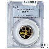 1995W 1/4oz Gold Commemeorative $5-Torch PCGS PR69