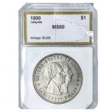 1900 Lafayette Silver Dollar PCI MS60