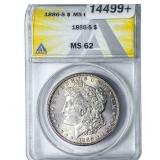 1886-S Morgan Silver Dollar ANACS MS62