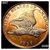 1857 Flying Eagle Cent GEM BU RD