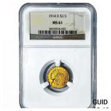 1914-D $2.50 Gold Quarter Eagle NGC MS61