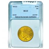 1913-S $10 Gold Eagle NNC MS64