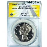 2018-W $25 1oz Palladium Eagle ANACS PF70 DCAM HR