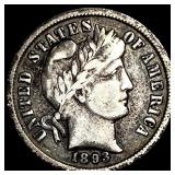 1893 Silver Barber Dime NEARLY UNCIRCULATED