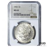 1903 Morgan Silver Dollar NGC MS63