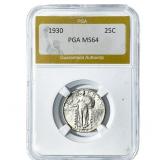 1930 Standing Liberty Quarter PGA MS64