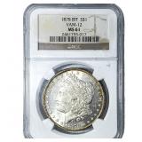 1878 8TF Morgan Silver Dollar NGC MS61 VAM-12