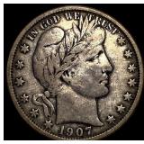 1907-O Silver Barber Half Dollar NEARLY  UNCIRCUL