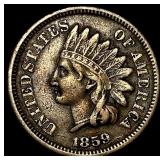 1859 Copper-Nickel Indian Head Cent LIGHTLY  CIRC