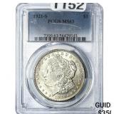 1921-S Morgan Silver Dollar PCGS MS63