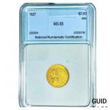 1927 $2.50 Gold Quarter Eagle NNC MS65