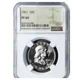 1961 Franklin Half Dollar NGC PF69