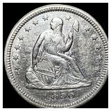 1856 Seated Liberty Quarter CHOICE BU