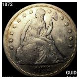 1872 Seated Liberty Dollar CLOSELY UNCIRCULATED